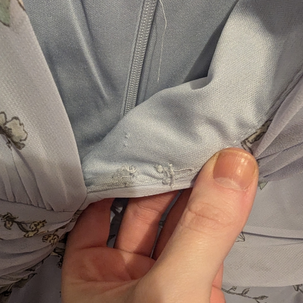 After Six Dessy Collection Baby Blue Floral Butterfly Formal Dress Wedding Guest - Picture 9 of 16